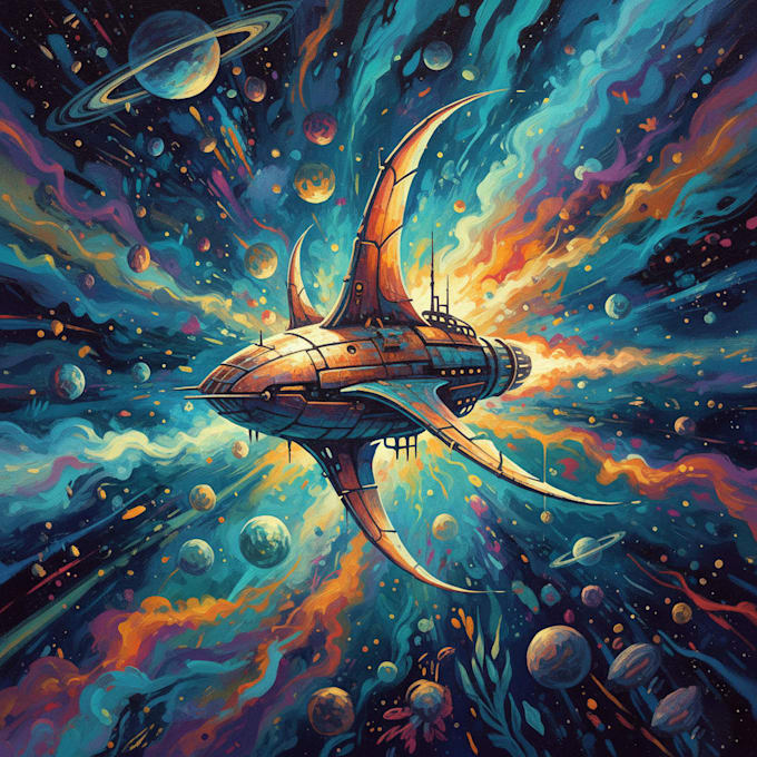 design a sci fi spaceship