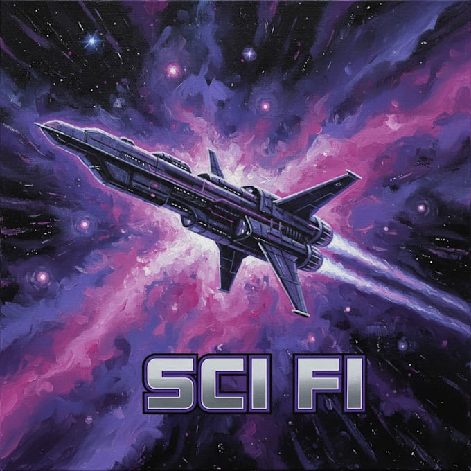 draw a sci fi spaceship design