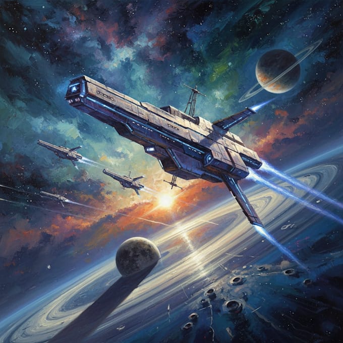 create a sci fi spaceship design