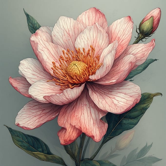 draw realistic botanical illustration