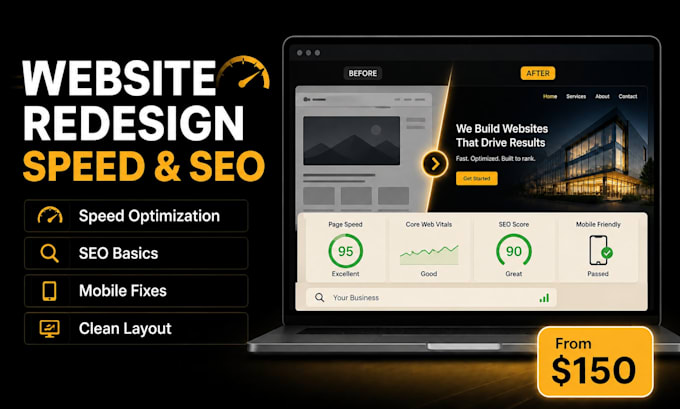 redesign and improve your website speed and SEO
