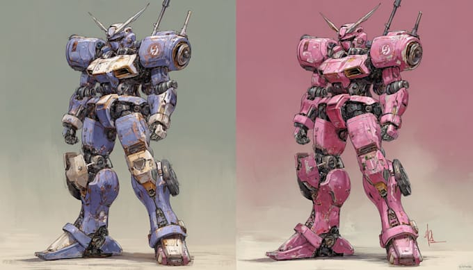 design original futuristic mecha with sharp details
