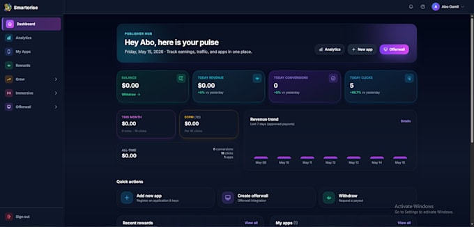 build a full offerwall sdk network script