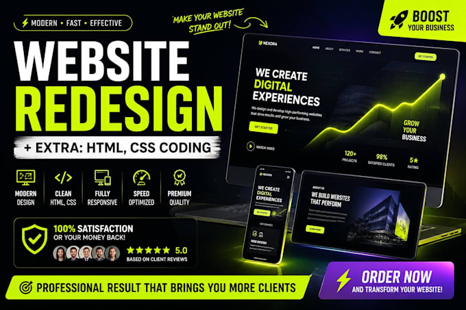 professionally redesign your website with modern UX UI