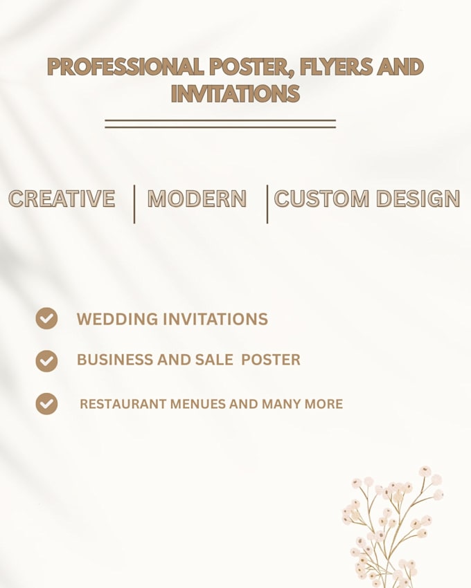 design professional posters,wedding cards,cvs and presentation with creativity