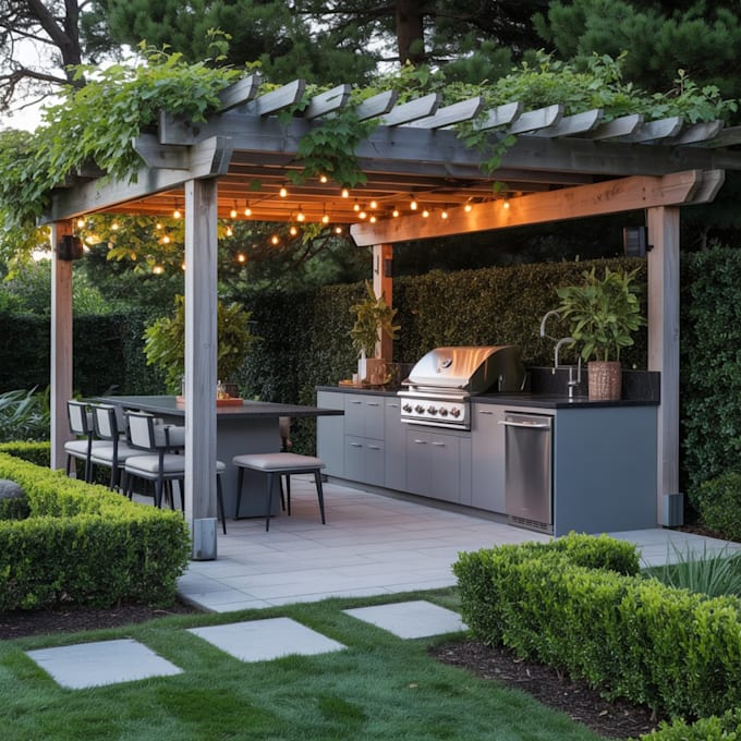landscape design outdoor kitchen pergola landscape architect