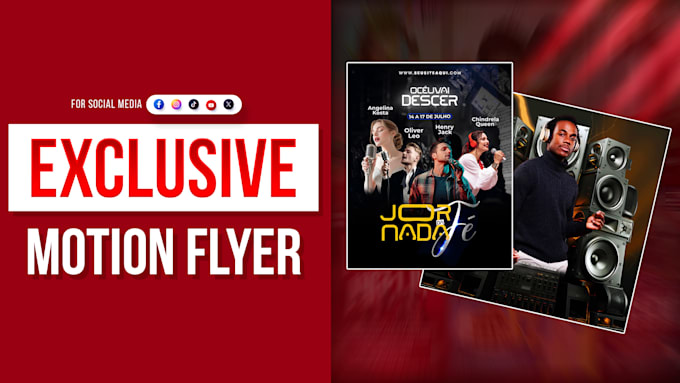 create an eye catching motion flyer and animated flyer