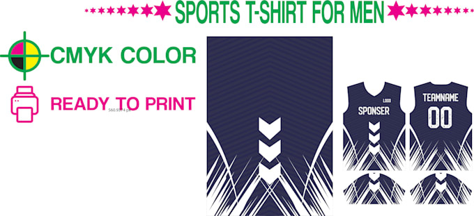 professional sublimation printing layout for sportswear