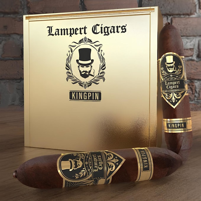 do luxury cigar brands, label and box logo design