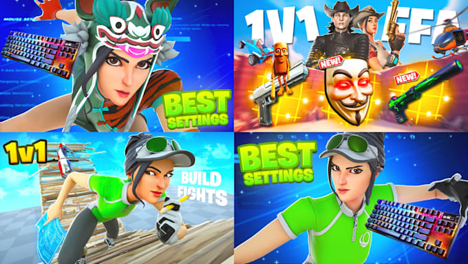 create a professional 3d fortnite thumbnail