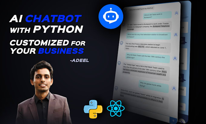 build custom ai chatbot using python, llm and langchain