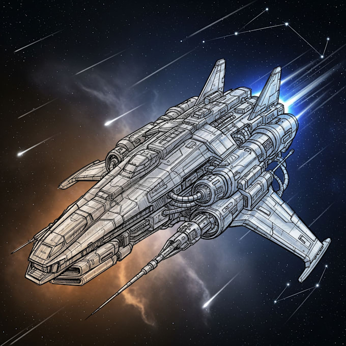 create high quality space art and futuristic space scenes