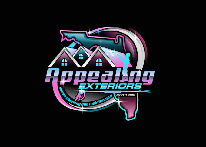 create exclusive and marvelous house cleaning logo design