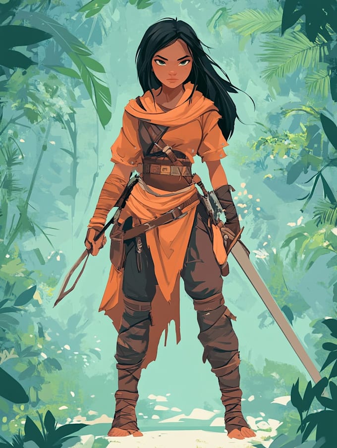 do 2d game character design and animation