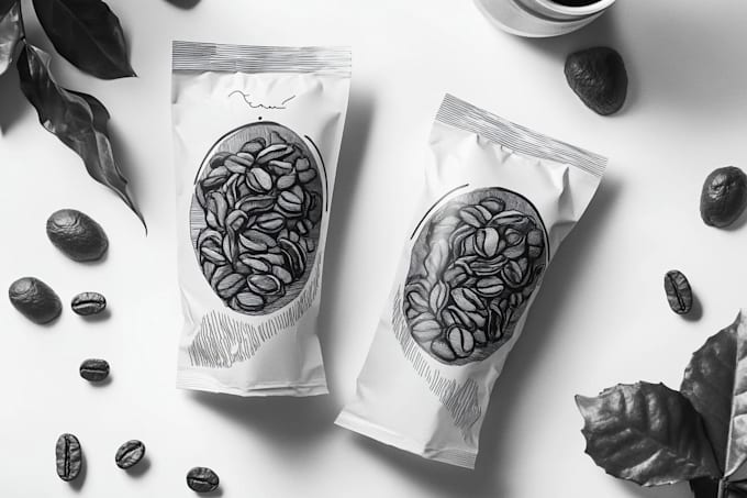 o coffee bag, label, pouch and packaging design