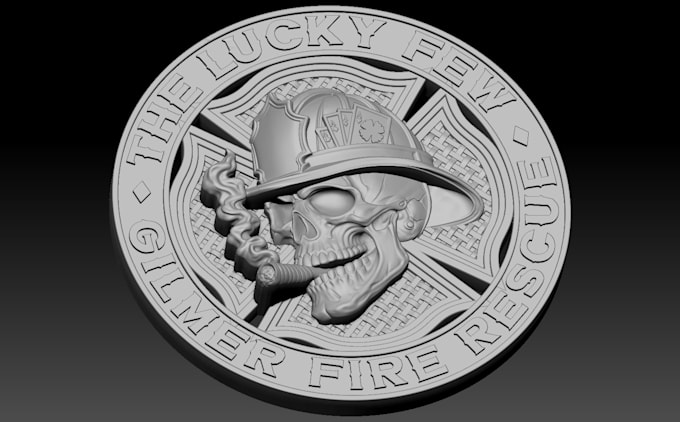 sculpt face, coin, cnc, half 3d models