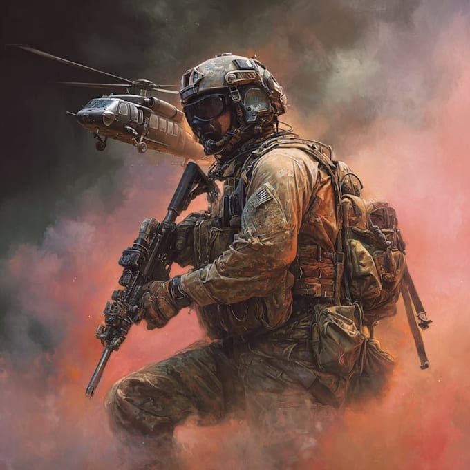 draw military themed illustrations for you