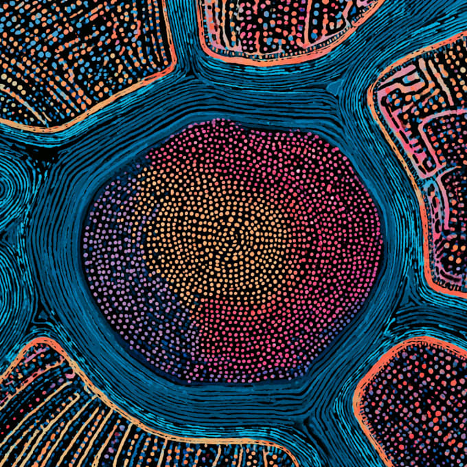 draw abstract digital illustrations and aboriginal art