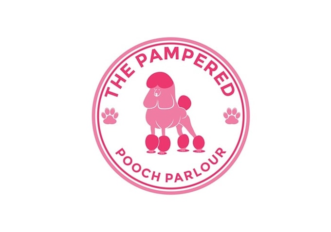 design minimal dog grooming salon logo