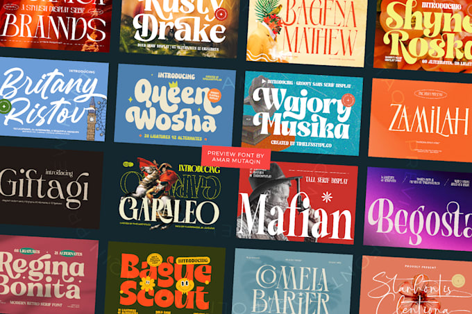 design a professional typography preview for your font