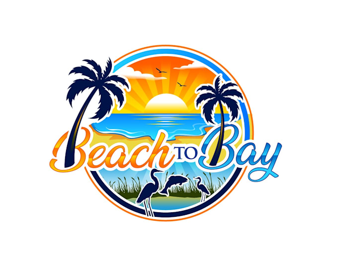 create graceful and fantastic beach  logo design