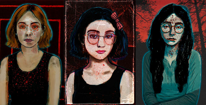 create digital portraits with indie dark aesthetic