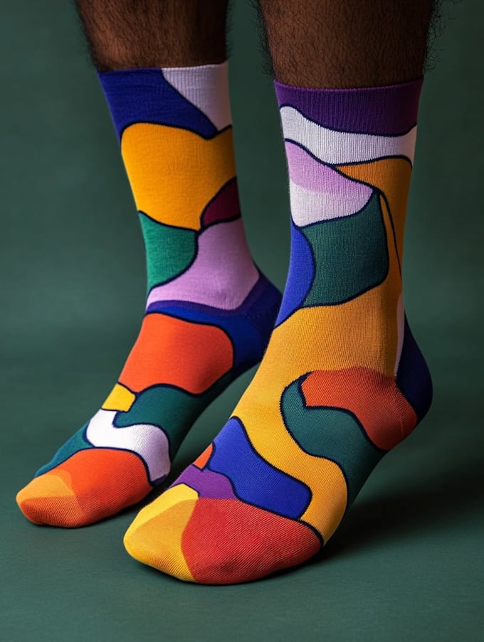 create mockup unique socks design pattern sublimation
