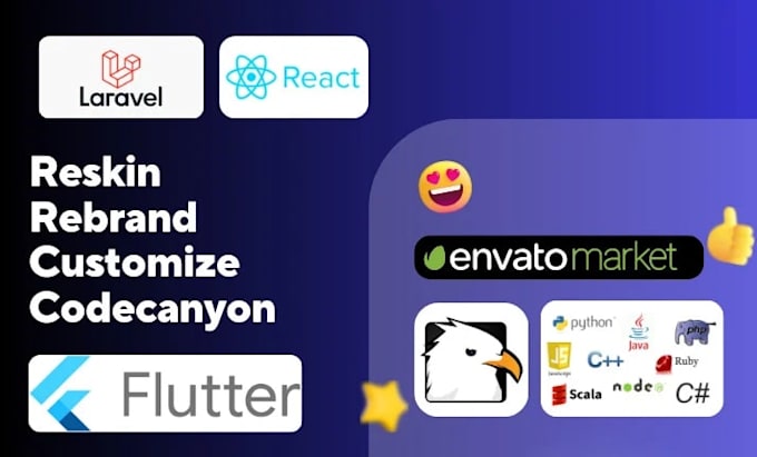 reskin and setup 6amtech scripts, 6ammart, 6vally, stackfood, demandium