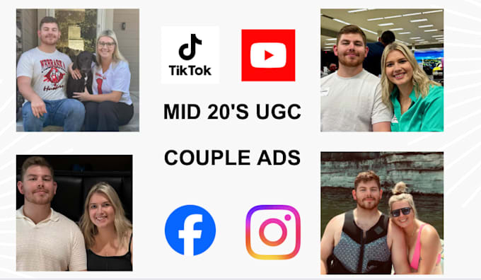 create couple ugc ads for instagram, tiktok or facebook