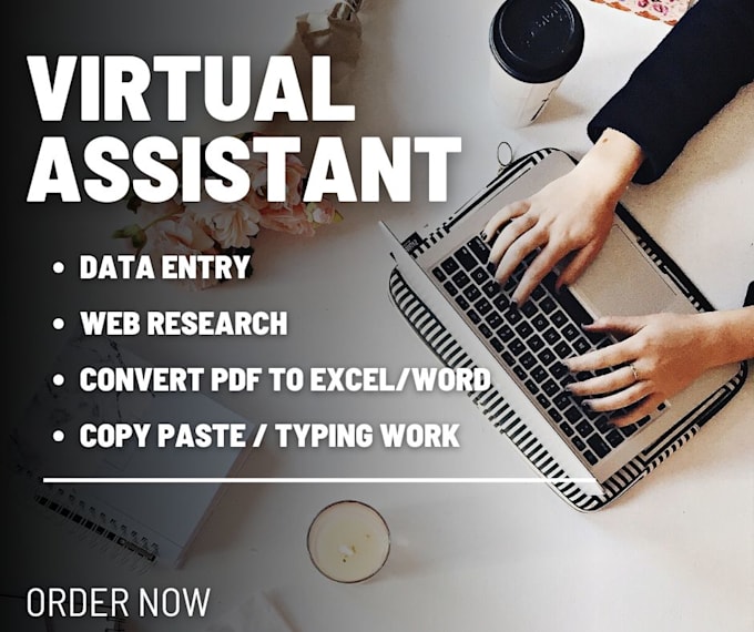 do data entry, web research, pdf to excel, copy paste, typing, excel data