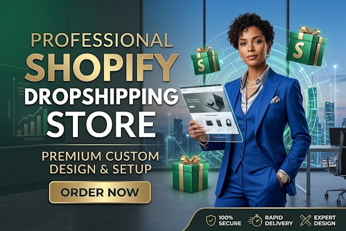 shopify setup, shopify design, shopify dropshipping