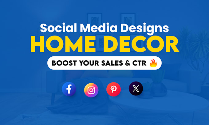 design home decor social media posts and instagram graphics