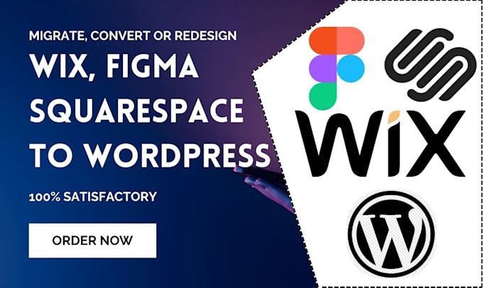 convert clone or migrate wix to wordpress figma squarespace to wordpress website