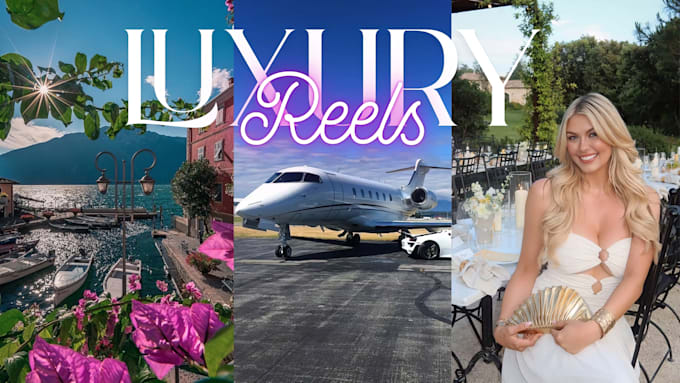 edit engaging luxury instagram reels, tiktoks