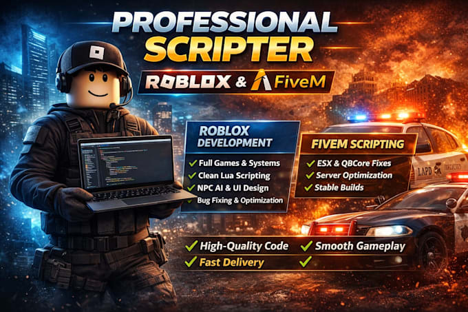roblox scripter fuil game creation fivem server bugs fix builder roblox vfx