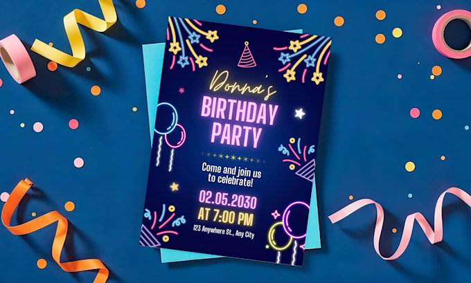 design birthday invitation card