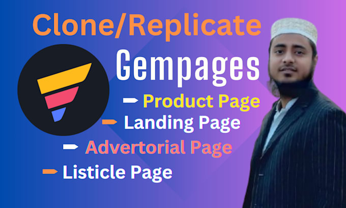 copy, clone or replicate high converting gempages landing page for shopify