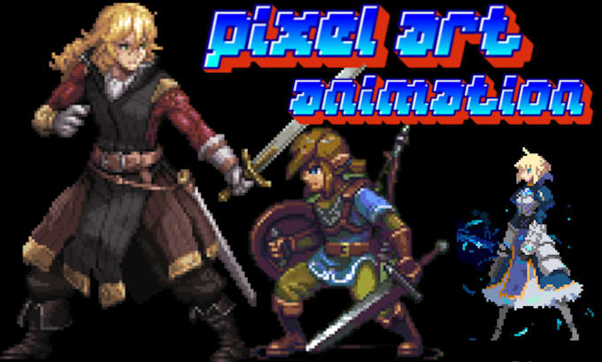 Create pixel art lofi gifs, retro 8bit 16bit 32bit animations, game ...