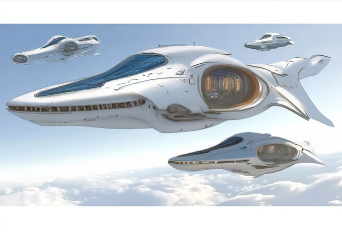 design spaceship concept art for you