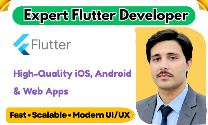 develop a professional flutter mobile app for android and ios