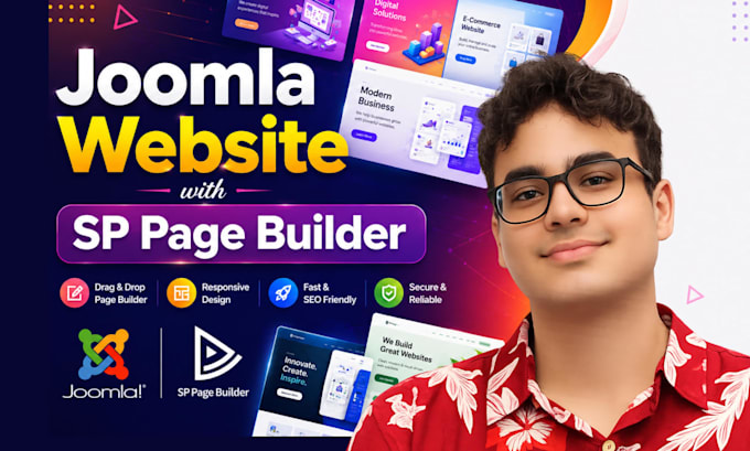 develop joomla website using sp page builder