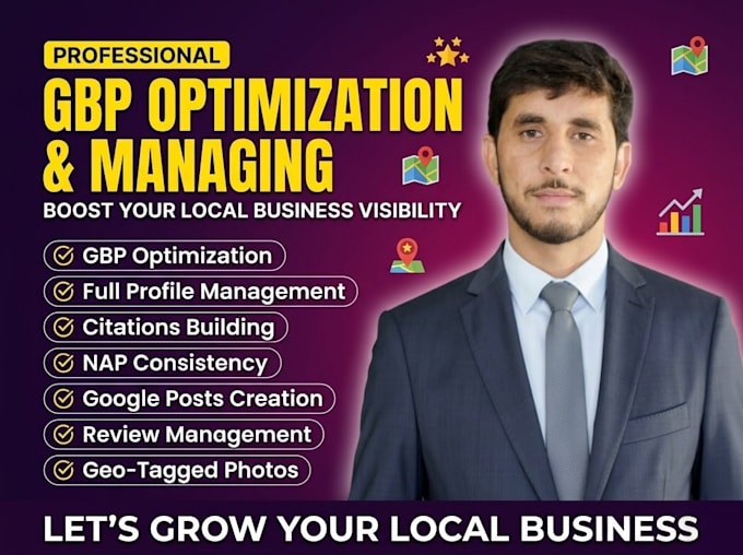 do gbp optimization, improve gbp ranking, manage monthly gmb posts and listing