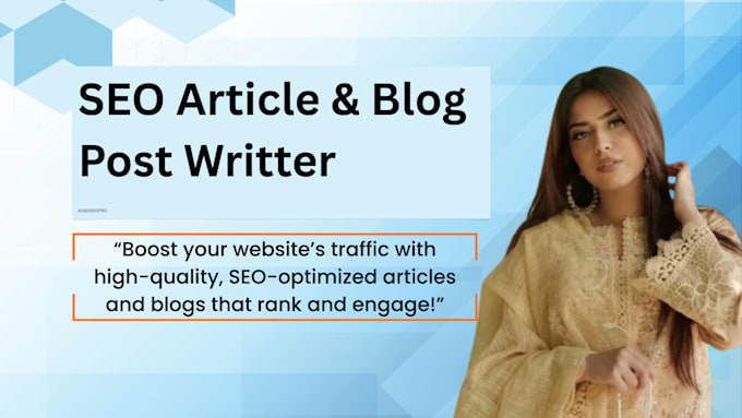 write high quality SEO articles or blogs for your website