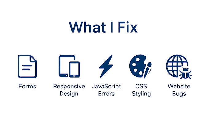 fix your HTML, CSS, or javascript website issues fast