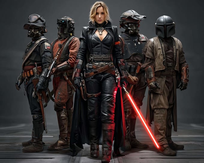 draw your star wars sci fi character art