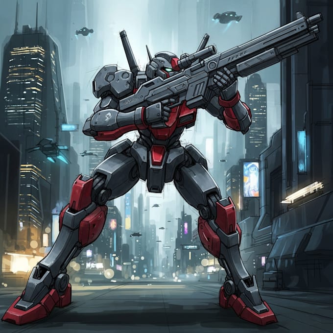 create a mecha robot art of your choice