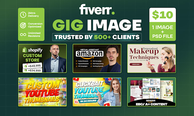 design high converting fiverr gig image and gig thumbnail