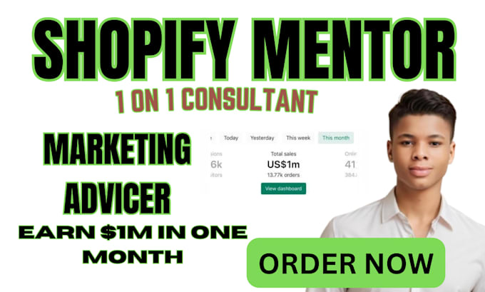 be your shopify mentor, shopify coach, shopify manager and shopify consultant