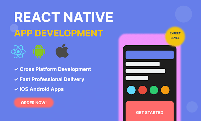 develop react native mobile app for ios and android as a react native developer