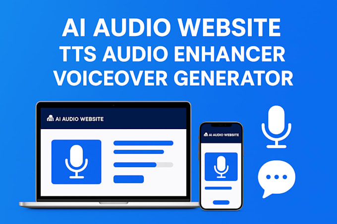 develop ai audio website, voice over generator, ai  chat enhancer webapp